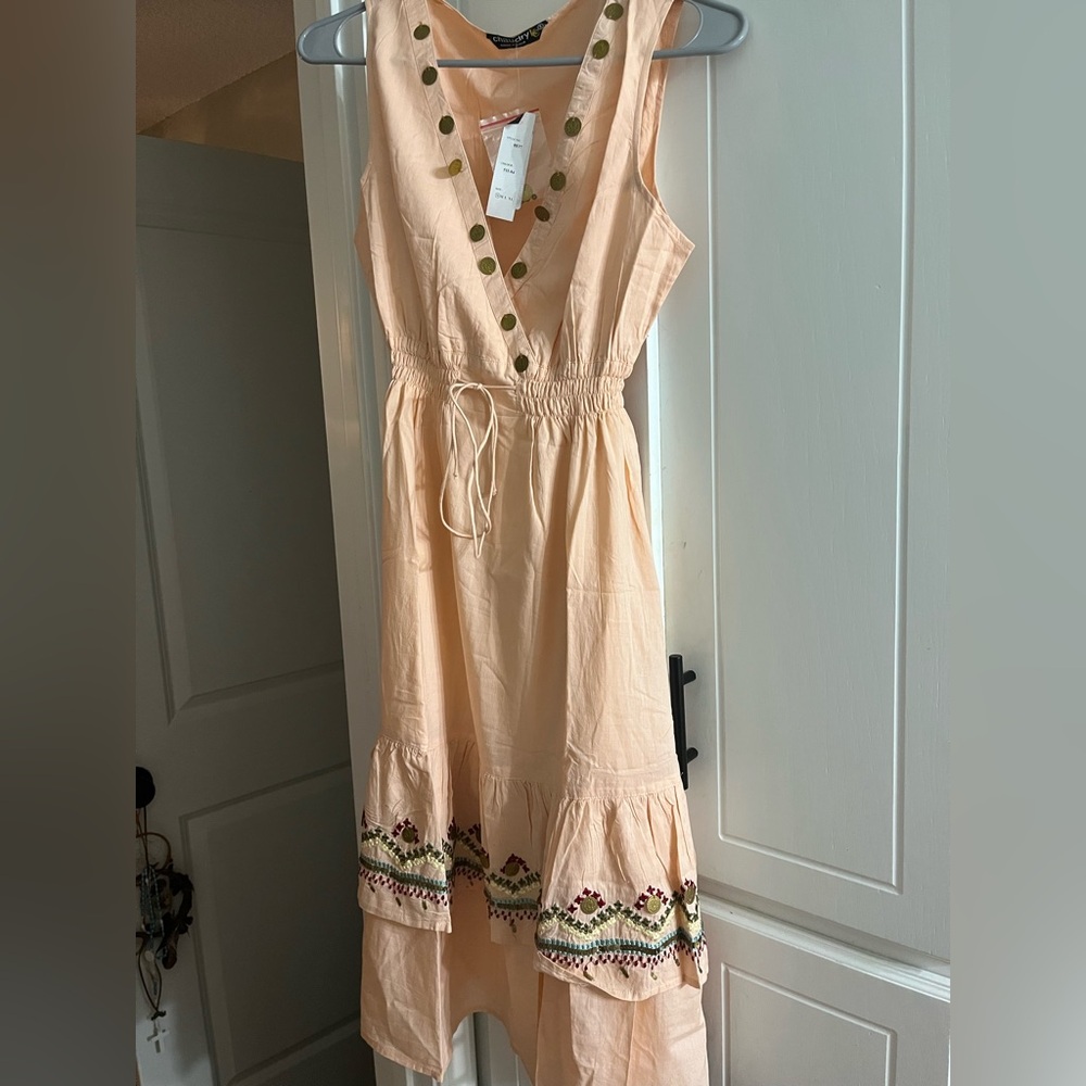NWT Chaundry (by RAGA) pink coin dress size Small